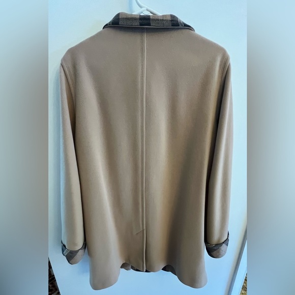 MarCona Coat Camel Plaid Sz 12 Matching Scarf - Picture 4 of 11